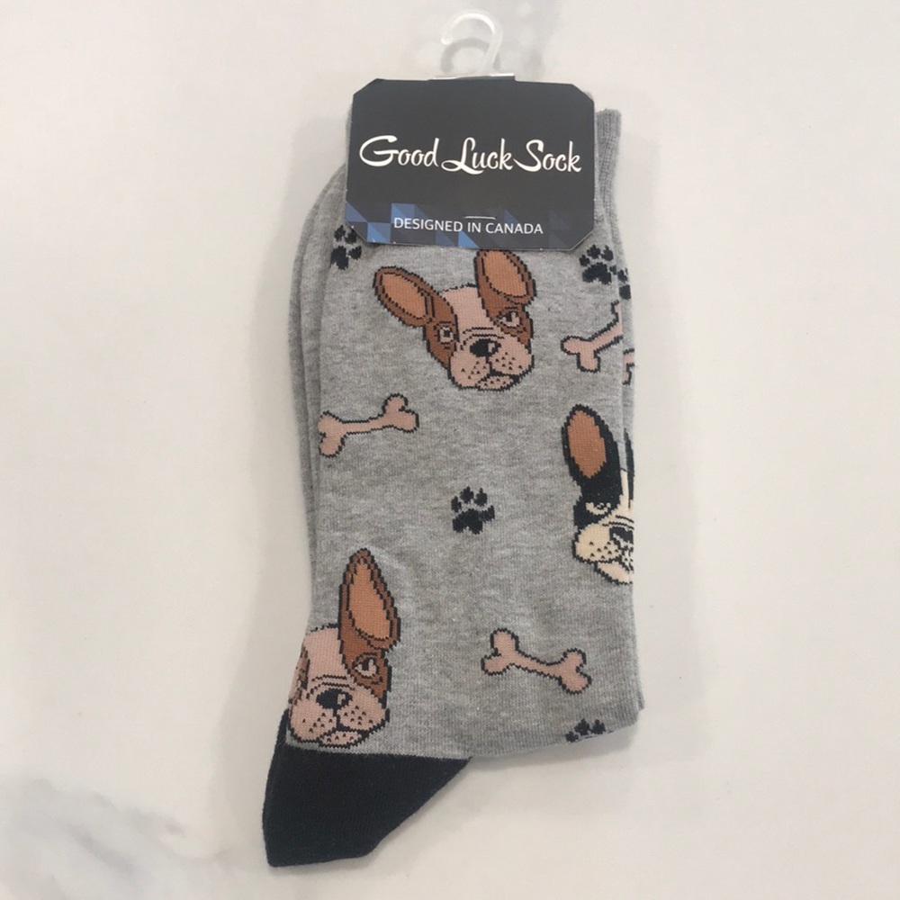 Good Luck Sock | French Bulldog Print | size 7-12